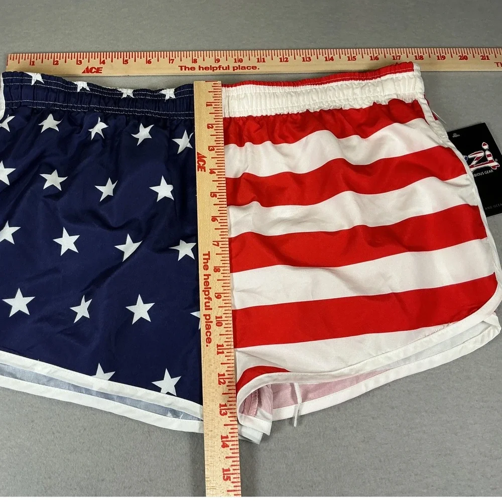 Uzzi Amphibious Gear American‎ Flag Swim Shorts XL Patriotic USA Beach NWT